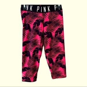 NWOT Pink Victoria Secret Ultimate Capri workout Pants.